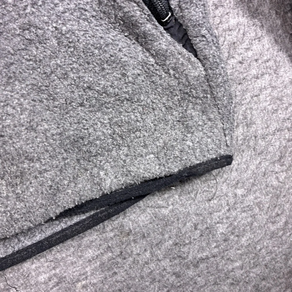 Vintage The North Face Fleece Jacket Men Large Gray Full Zip Distressed Pit Zips
